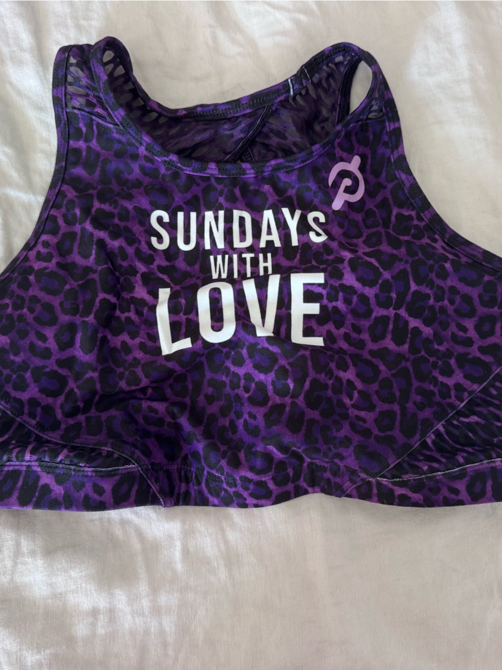 Peloton Sundays with Love women’s sports bra